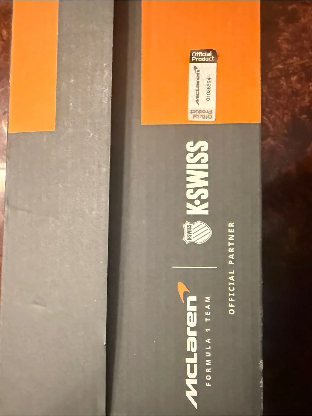 K-Swiss x McLaren Women's White & Orange Athletic Sneaker